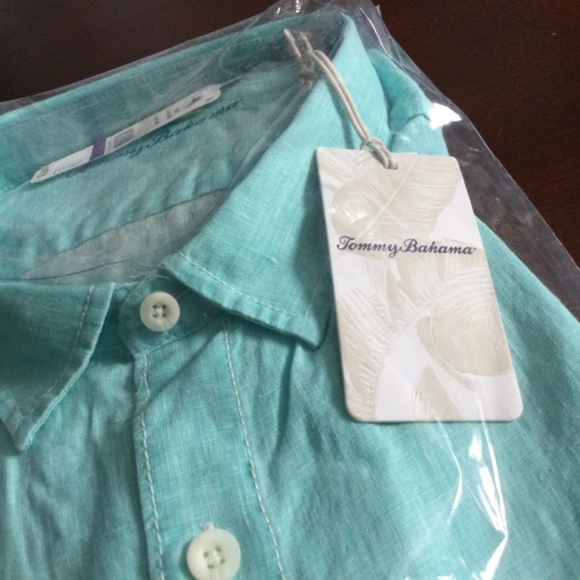 Tommy Bahama Sea Glass Breeze Lone Sleeve Linen Shirt New - Picture 5 of 14